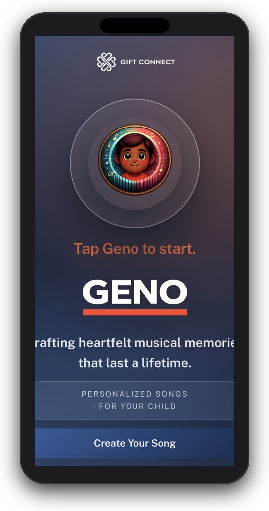 Geno lullaby generator app screenshot
